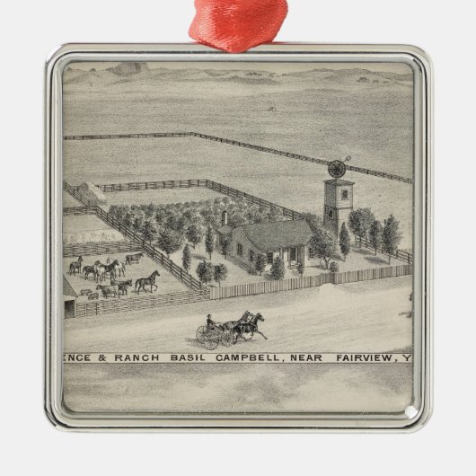 Fairview res, ranches metalen ornament (Voorkant)
