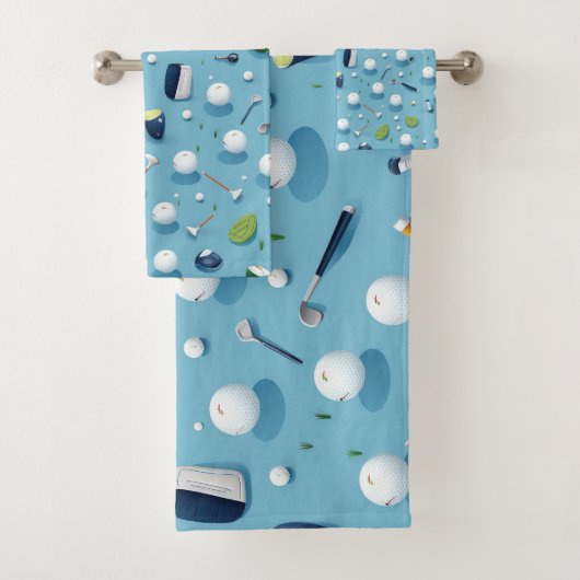Fairway Finesse: Golf Essentials Patroon Spelen Bad Handdoek (Insitu)