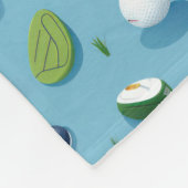 Fairway Finesse: Golf Essentials Patroon Spelen Fleece Deken (Hoek)