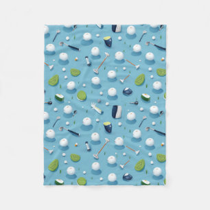 Fairway Finesse: Golf Essentials Patroon Spelen Fleece Deken