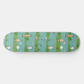 Fairway Finesse: Golf Essentials Patroon Spelen Persoonlijk Skateboard (Horizontaal)