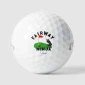 Fairway Ninja Golf, #fathersdaygift Aangepast Golfballen (Voorkant)