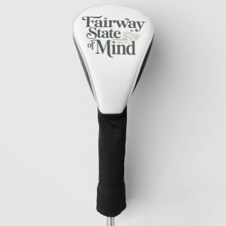 Fairway Staat Van Geest Minimal Retro Golf Levenss Golfheadcover