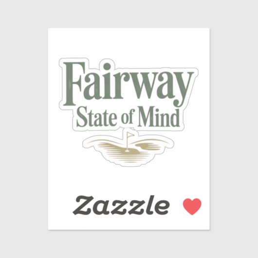 Fairway Staat Van Geest Retro Golf Levensstijl Sticker (Vel)