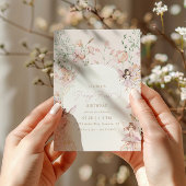 Fairy 1e roze bloemen meisjes verjaardag kaart