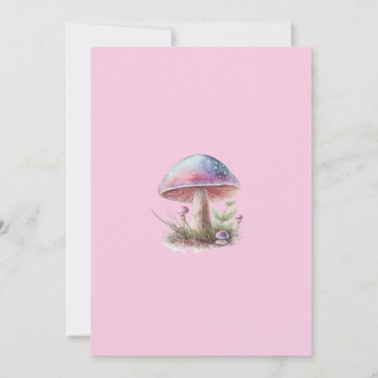 Fairy 1e verjaardag Enchanted Forest Kaart (Achterkant)