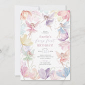 Fairy 1e Verjaardag Rainbow Fairy Girls Kaart (Voorkant)