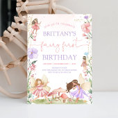 Fairy 1e verjaardag tuinfeest kaart