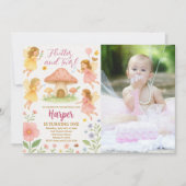 Fairy 1e verjaardag uitnodiging (Voorkant)