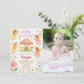 Fairy 1e verjaardag uitnodiging (Staand voorkant)