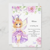 Fairy 1e verjaardag uitnodiging (Voorkant)