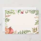 Fairy 1st Birthday Forest Mushroom Greenery Foto Kaart (Achterkant)