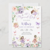 Fairy 1st Birthday Invitation Kaart (Voorkant)