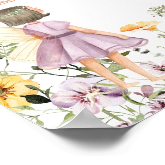 Fairy 1st Birthday Milestone Sign Poster (Hoek)