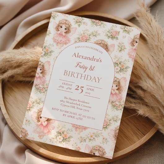 Fairy 1st Birthday Storybook Kaart