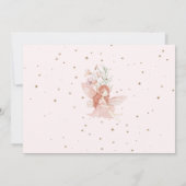 Fairy 1st Birthday Whimsical Photo Thank you Card Kaart (Achterkant)