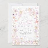 Fairy 2e verjaardag Invitation Flutter and Twirl Kaart (Voorkant)
