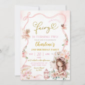 Fairy 2e Verjaardag Uitnodiging (Voorkant)