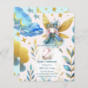 Fairy 2ND Birthday Fairytale TWO VANDAAG Verjaarda