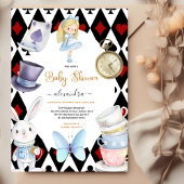 Fairy Alice in Wonderland Baby shower Kaart