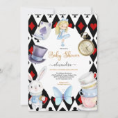 Fairy Alice in Wonderland Baby shower Kaart (Voorkant)