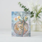 Fairy and Cat Briefkaart beroemd gemaakt door Moll (Staand voorkant)