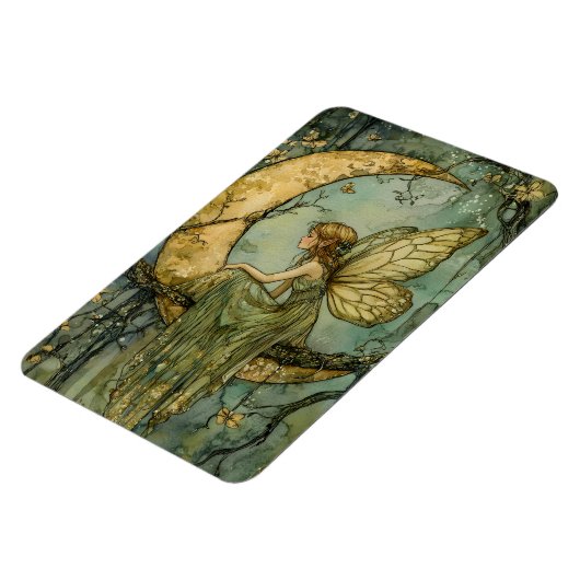 Fairy And Crescent Moon Magneet (Linkerzijde)