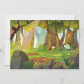 Fairy and dinosaur joint party Invitation Kaart (Achterkant)