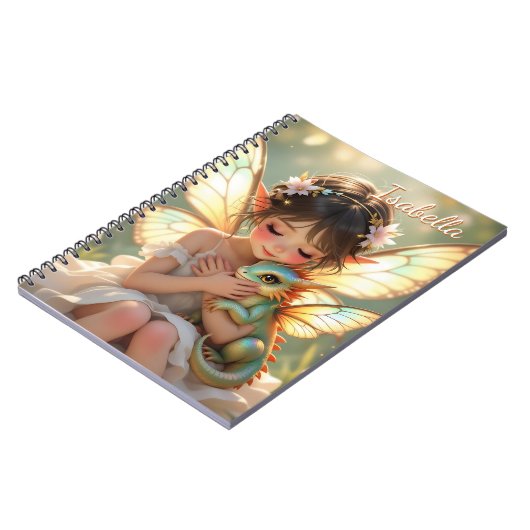 Fairy and Dragon | Chibi Anime Fairy Tale Notitieboek (Linkerzijde)