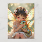 Fairy and Dragon | Keeping in Touch Briefkaart (Voorkant)