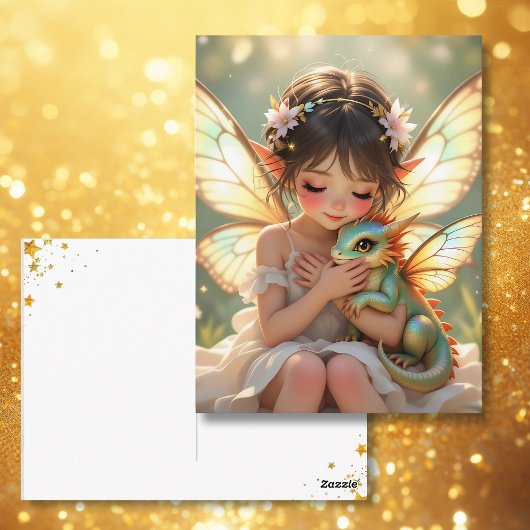 Fairy and Dragon | Keeping in Touch Briefkaart