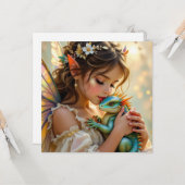 Fairy and Dragon Mystical Girl's   Kaart (Voorkant / Achterkant in situ)