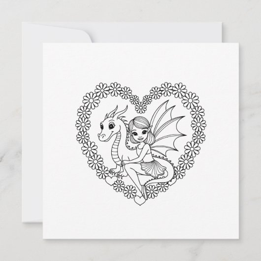 Fairy and Dragon Mystical Girl's   Kaart (Achterkant)