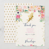 Fairy and Flowers Dank je wel Bedankkaart (Voorkant / Achterkant)