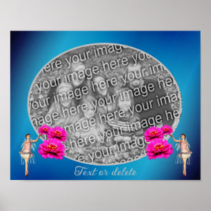 Fairy and Flowers Lijst Creëer Uw eigen foto Poster