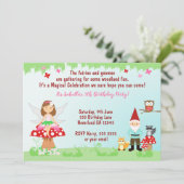 Fairy and Gnome Woodland Party | UITNODIGING (Staand voorkant)