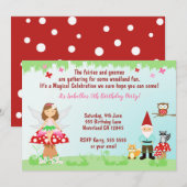 Fairy and Gnome Woodland Party | UITNODIGING (Voorkant / Achterkant)