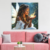 Fairy and Gold Dust Ethereal Mystical Canvas Afdruk (Insitu (Woonkamer))