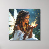 Fairy and Gold Dust Ethereal Mystical Canvas Afdruk (Voorkant)