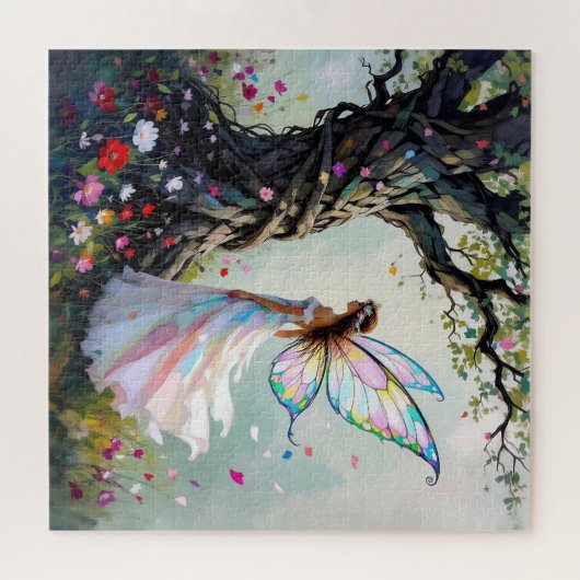 Fairy and Magical Vine Wrapped Tree Legpuzzel (Horizontaal)