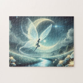 Fairy and Moon Enchanted Night Sky Legpuzzel