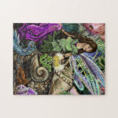Fairy and Newt Friends Fairytale Illustratie Kunst Legpuzzel (Horizontaal)