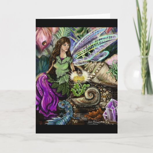 Fairy and Newt Friends Kaart (Voorkant)