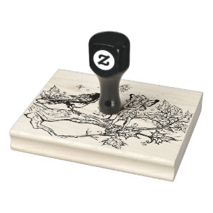 Fairy and Raven conversatie Rubberstempel