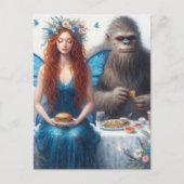 Fairy and Sasquatch Picnic Briefkaart (Voorkant)