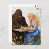 Fairy and Sasquatch Picnic Briefkaart (Voorkant / Achterkant)