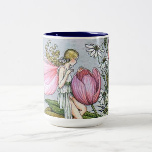 Fairy and Tulips Two Tone Mok