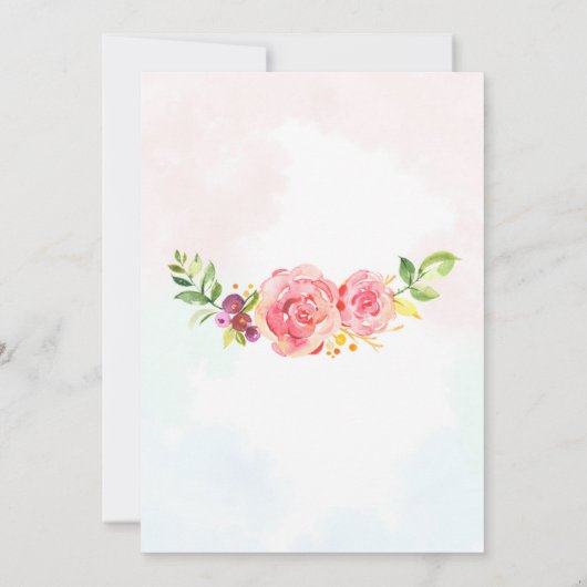 Fairy and Unicorn verjaardagsuitnodiging Magic par Kaart (Achterkant)