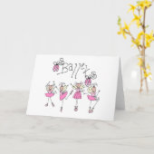 Fairy Angel Ballet Kaart (Gele Bloem)