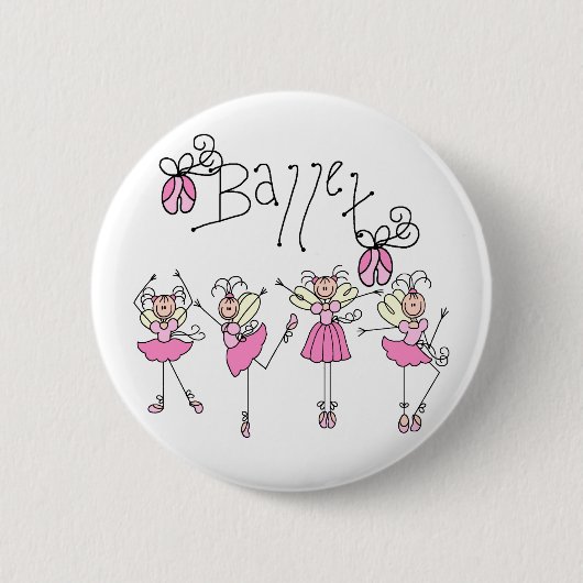 Fairy Angel Ballet Ronde Button 5,7 Cm (Voorkant)